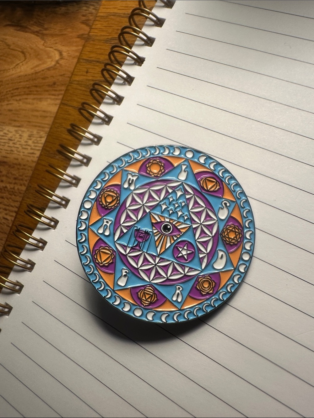 LSDREAM Geometric Enamel Pin - All-Seeing Eye Mandala 29/150